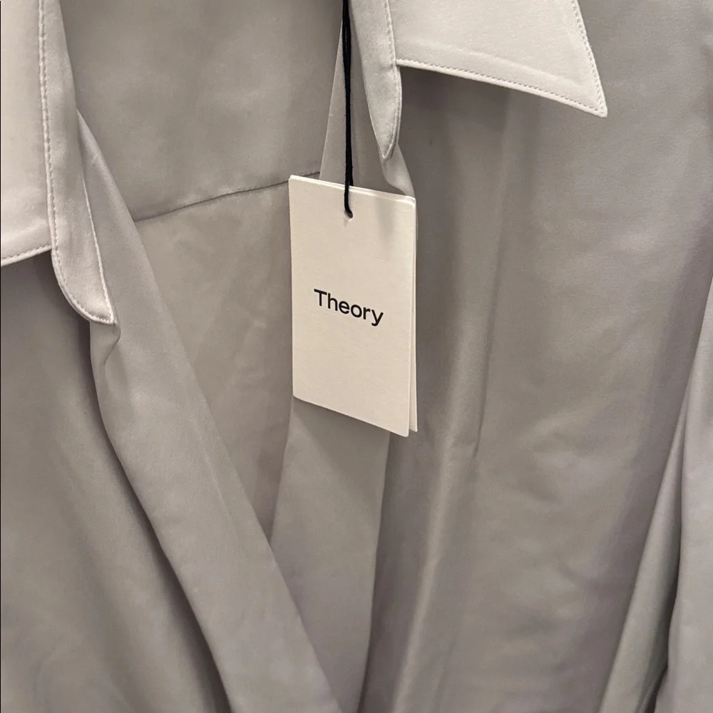 Theory wrap blouse 100%silk S